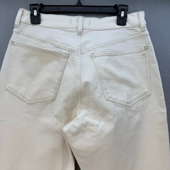 Madewell Jeans Women's 28 (6) Cream 90s Straight Leg High Rise Fit Summer EUC - Picture 3 of 14
